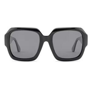 Large Oversized Black Acetate Square Polarized UV400 Fashion Sunglasses NWT